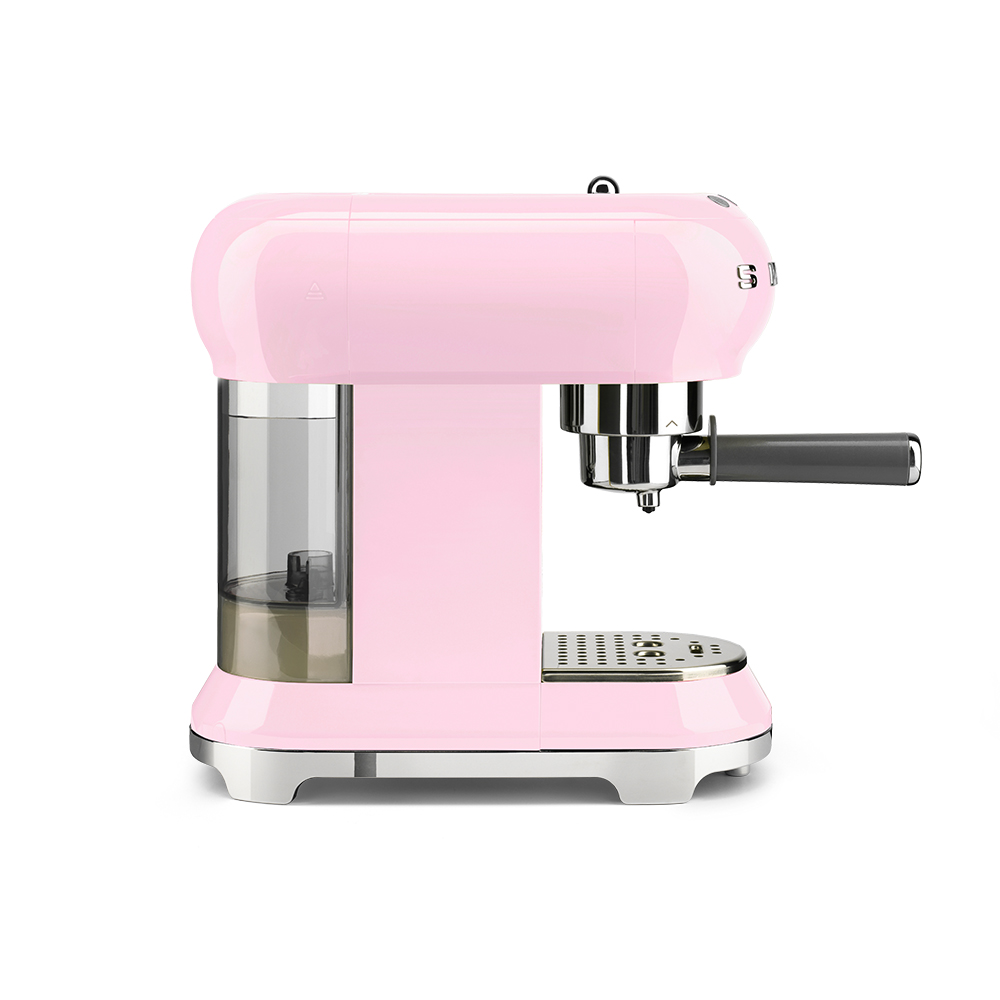 【義大利 SMEG】 義式咖啡機-粉紅色