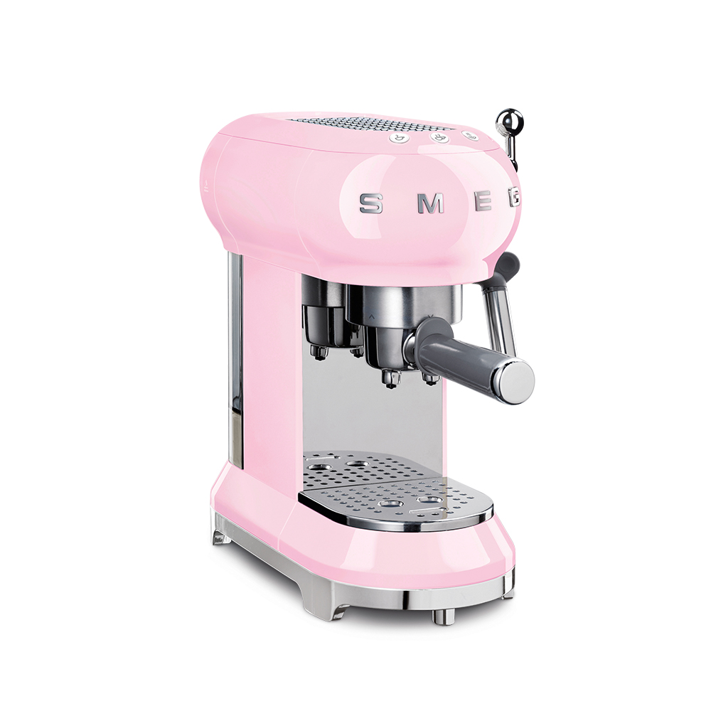 【義大利 SMEG】 義式咖啡機-粉紅色