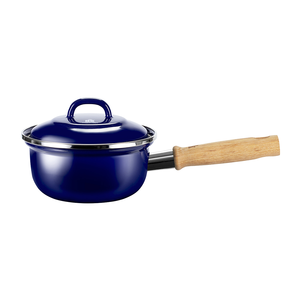 [荷蘭BK]碳鋼琺瑯鍋 16公分 單柄鍋 藍-德國製