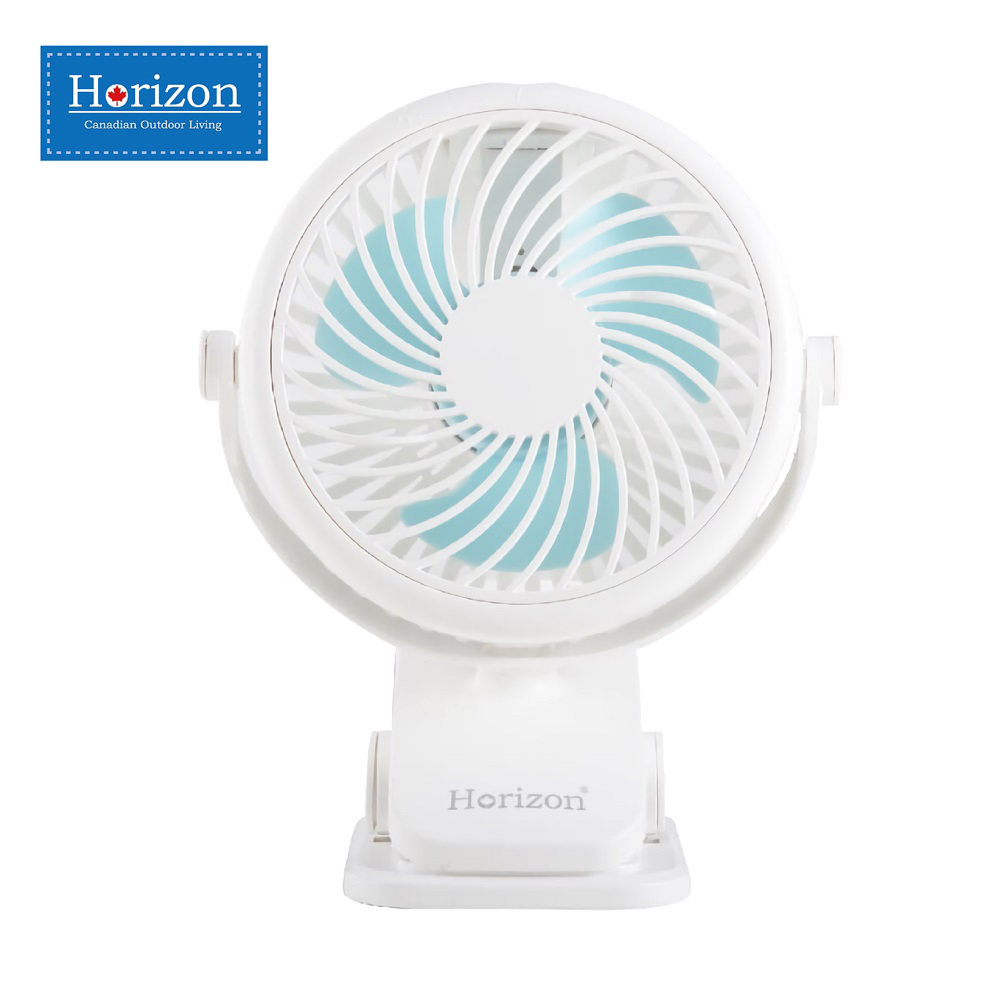 【Horizon 天際線】夾式隨行小風扇 (USB充電小夾扇)-藍