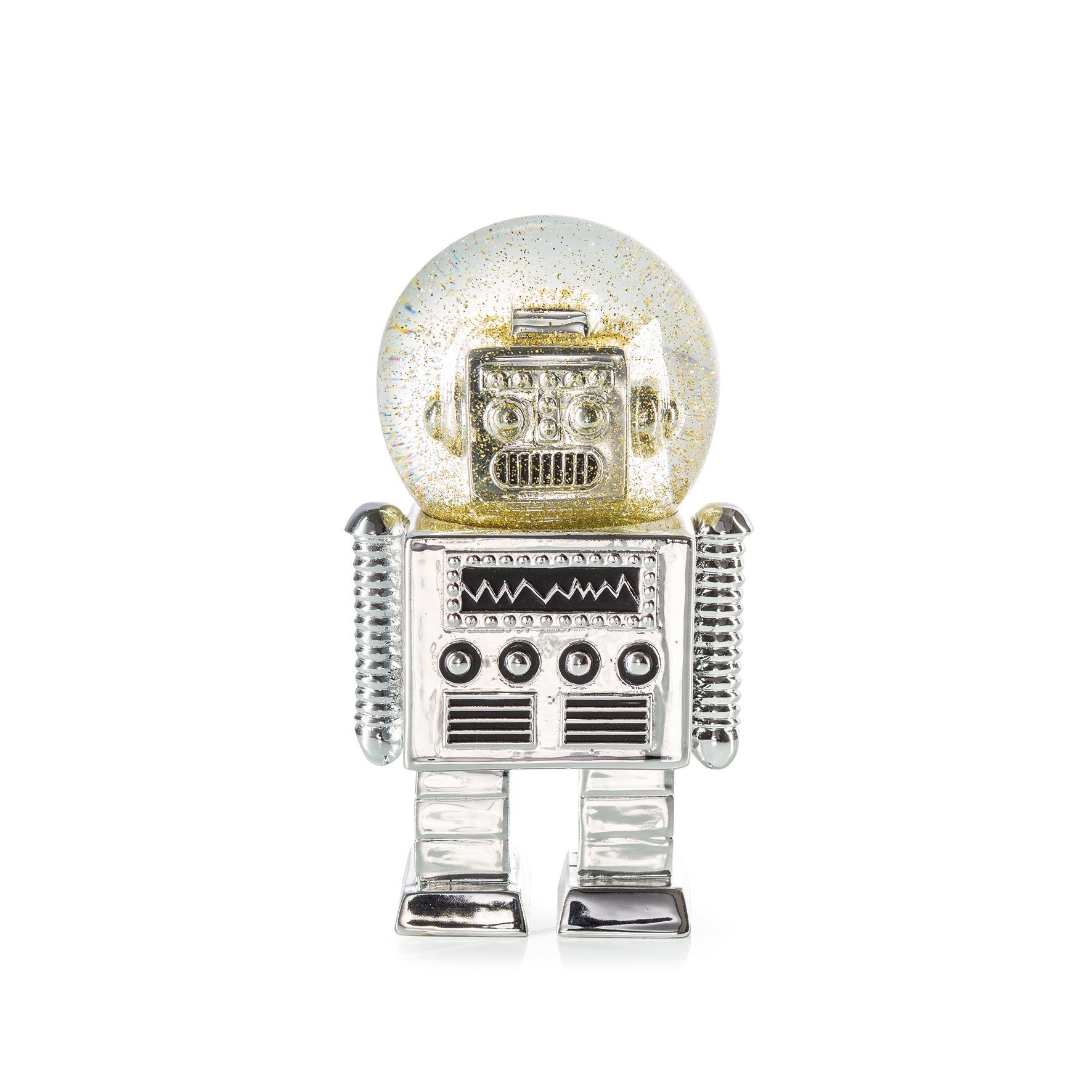 【德國DONKEY】復古機器人水晶球擺飾（銀）