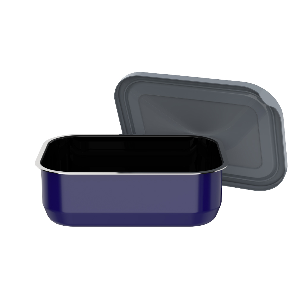 【德國思威克 SIEGWERK】琺瑯不鏽鋼萬用料理盒-1100ML-寶石藍