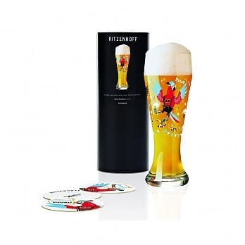 【德國 RITZENHOFF】 小麥胖胖啤酒杯 -乾杯鸚鵡 - 645ML