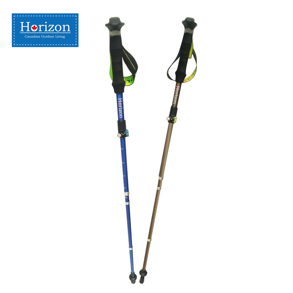【Horizon 天際線】7075鋁合金摺疊登山杖-雍容綠