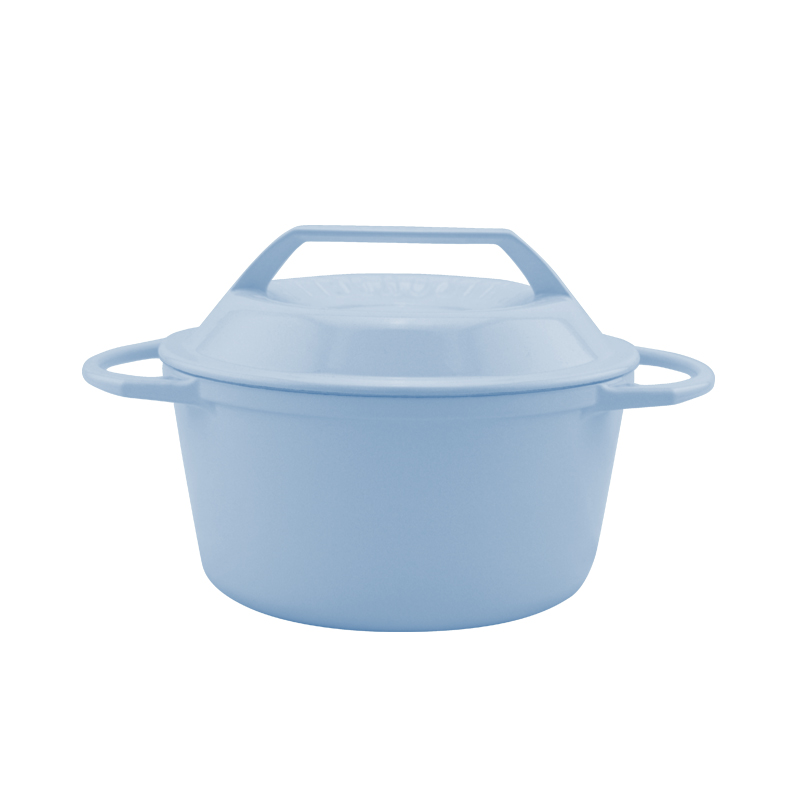 日本燕子鍋-不鏽鋼琺瑯鍋22公分(深型)-蘇打藍