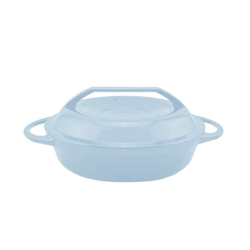 日本燕子鍋-不鏽鋼琺瑯鍋22公分(淺型)-蘇打藍