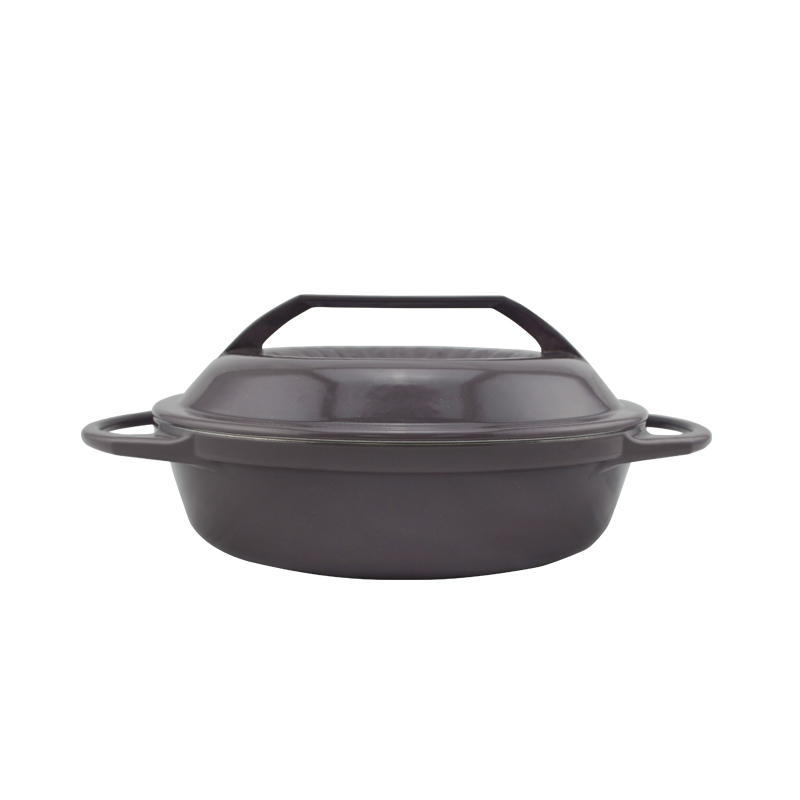 日本燕子鍋-不鏽鋼琺瑯鍋20公分(淺型)-橄欖紫