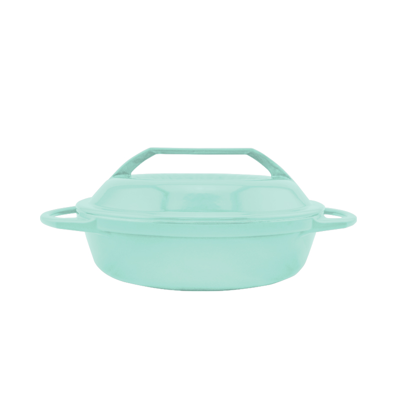 日本燕子鍋-不鏽鋼琺瑯鍋20公分(淺型)-薄荷綠